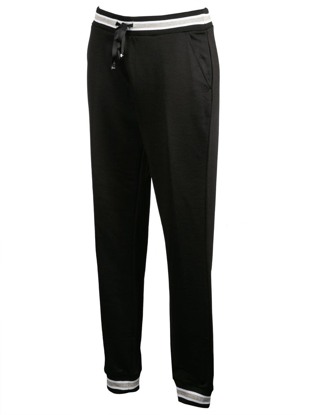 Pantalone Donna Liu Jo Sport in felpa di Cotone Nero - T19035F077022222 Pantalone Donna Liu Jo Sport in felpa di Cotone Nero - T19035F077022222
