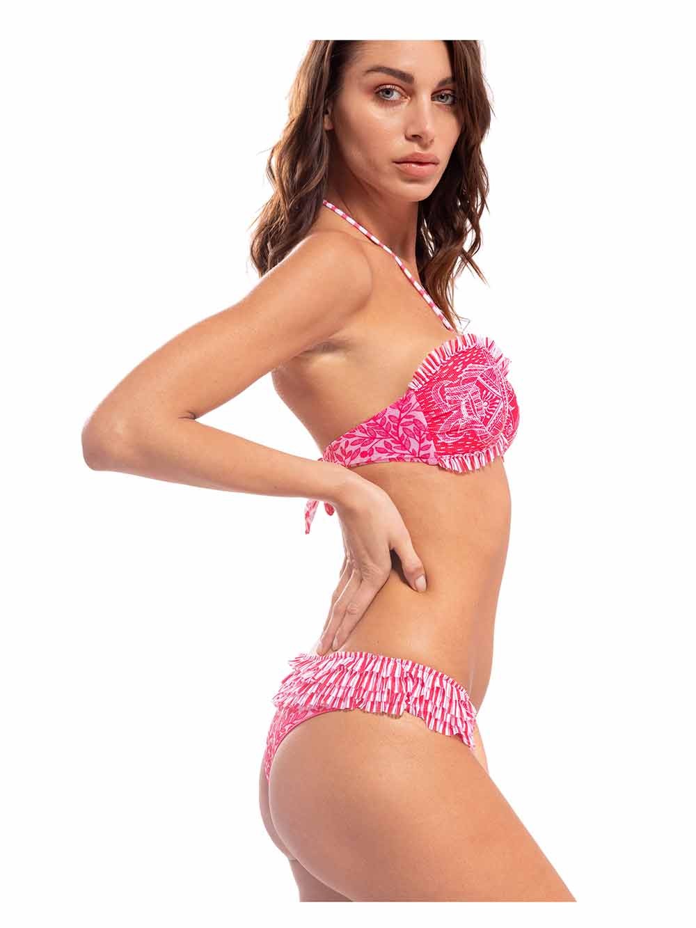 Bikini Pin Up Stars fantasia Africa Bianco e Rosa Fragola - 19P363C18 Bikini Pin Up Stars fantasia Africa Bianco e Rosa Fragola - 19P363C18