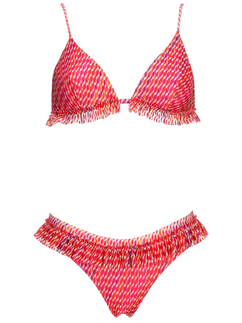 Bikini Pin Up Stars in lycra Devoré fantasia Sfumature Rosa - 19P087G10