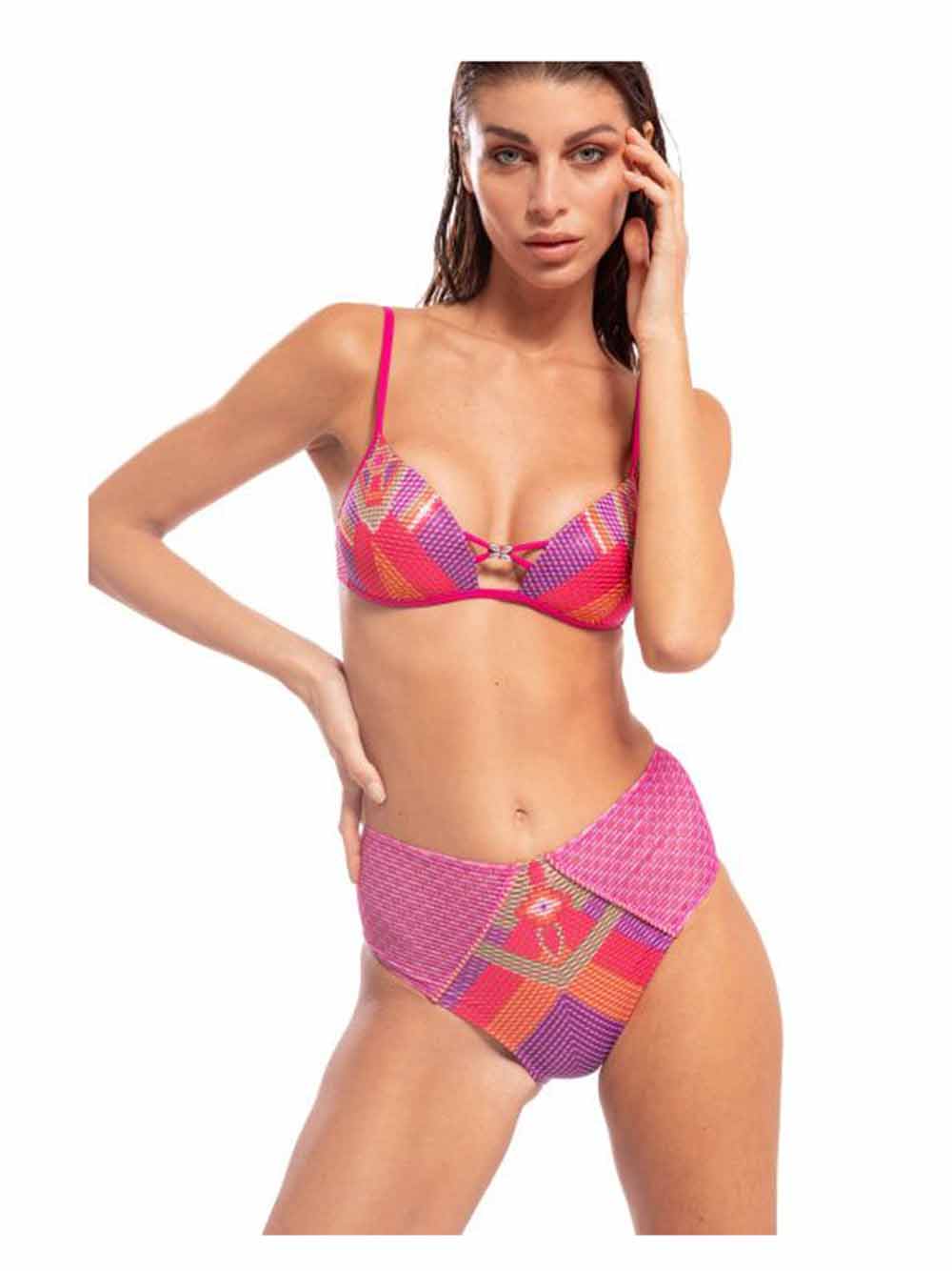 Bikini Pin Up Stars in lycra Stampa Optical Rosa - 19P371H14 Bikini Pin Up Stars in lycra Stampa Optical Rosa - 19P371H14