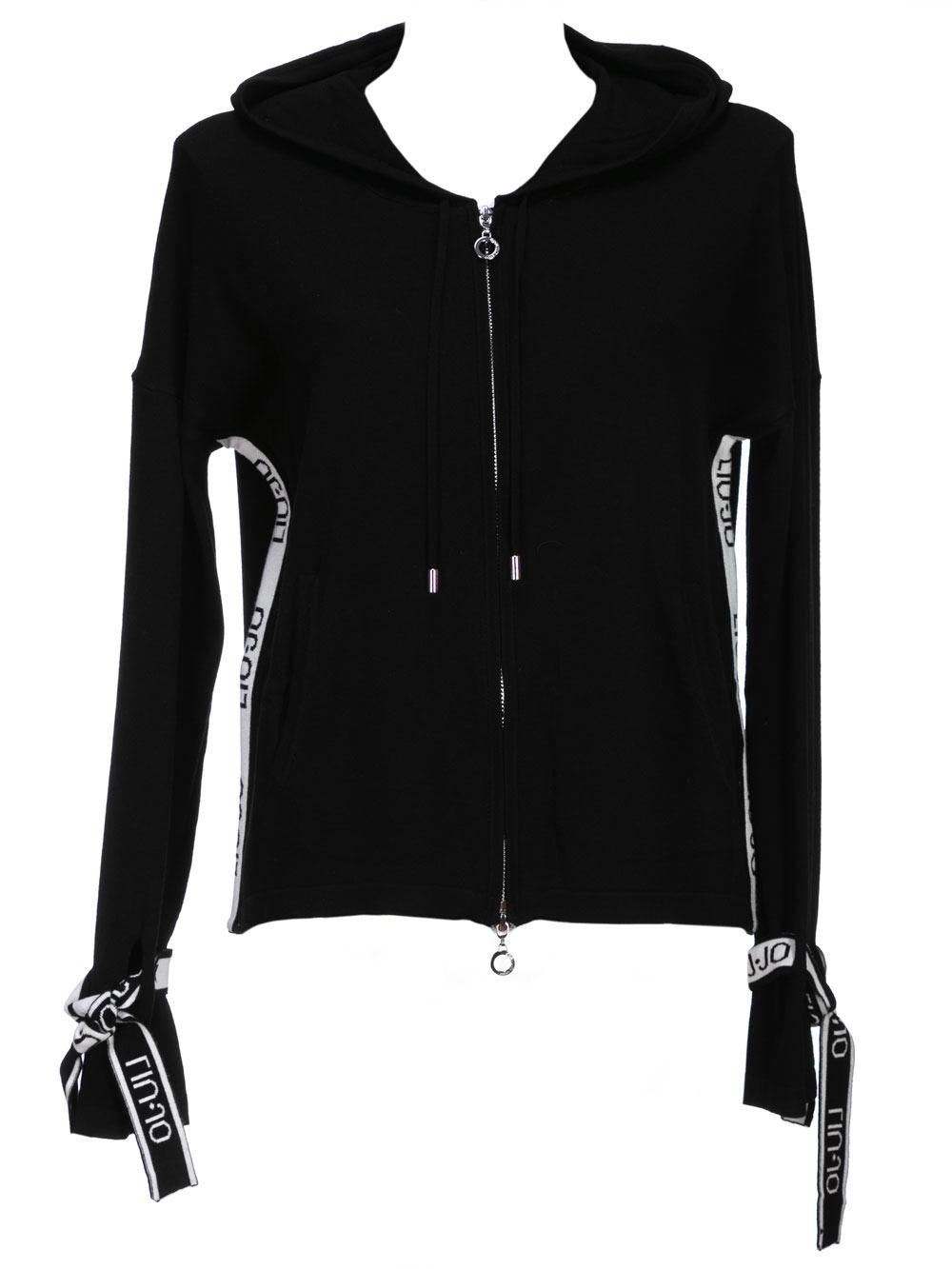Giacchino Donna Liu Jo Sport in Maglia di Filo di Rasato Nero - T19097MA43G22222