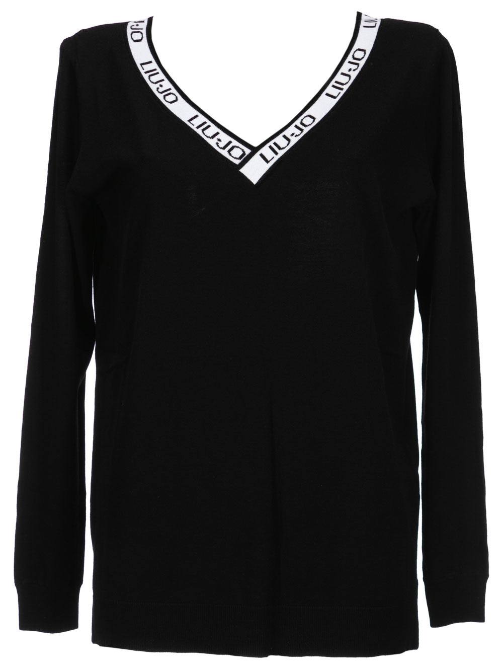 Maglia Donna Liu Jo Sport in Cotone Leggera Nera - T19171MA43G22222 Maglia Donna Liu Jo Sport in Cotone Leggera Nera - T19171MA43G22222