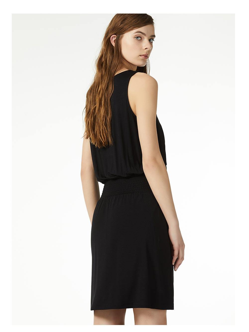 Abito Donna Liu Jo Sport Smanicato in Modal Cascante Nero - V19080J699822222 Abito Donna Liu Jo Sport Smanicato in Modal Cascante Nero - V19080J699822222