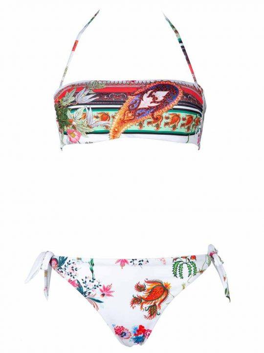 Bikini Donna Valery Prestige Beachwear Bianco Floreale - RGB172SIG
