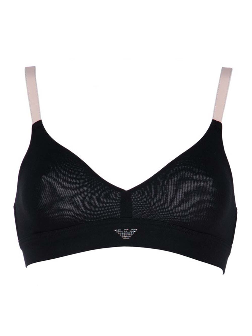 Bralette Triangolino Donna Emporio Armani in Cotone Nero - 1639459P26320 Bralette Triangolino Donna Emporio Armani in Cotone Nero - 1639459P26320