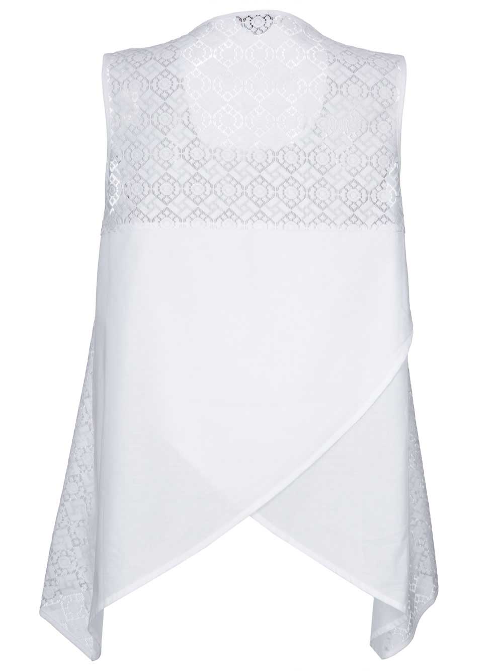 Canottiera Donna Liu Jo Sport in Pizzo Bianca - V18077J540511110 Canottiera Donna Liu Jo Sport in Pizzo Bianca - V18077J540511110