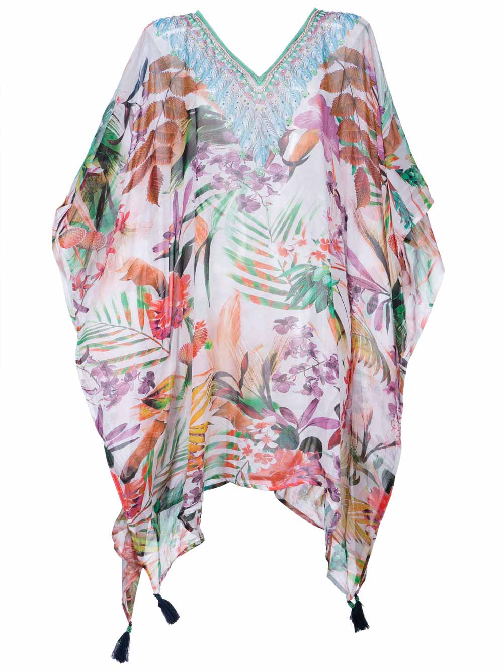 Kaftano Donna Iconique Stampa Floreale - IC9128 Kaftano Donna Iconique Stampa Floreale - IC9128