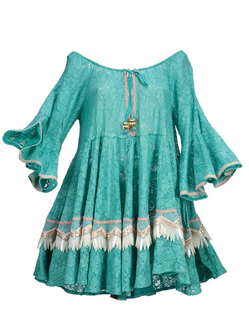 Kaftano Donna Pholya in Pizzo Cascante Verde Acqua - 4309039 Kaftano Donna Pholya in Pizzo Cascante Verde Acqua - 4309039