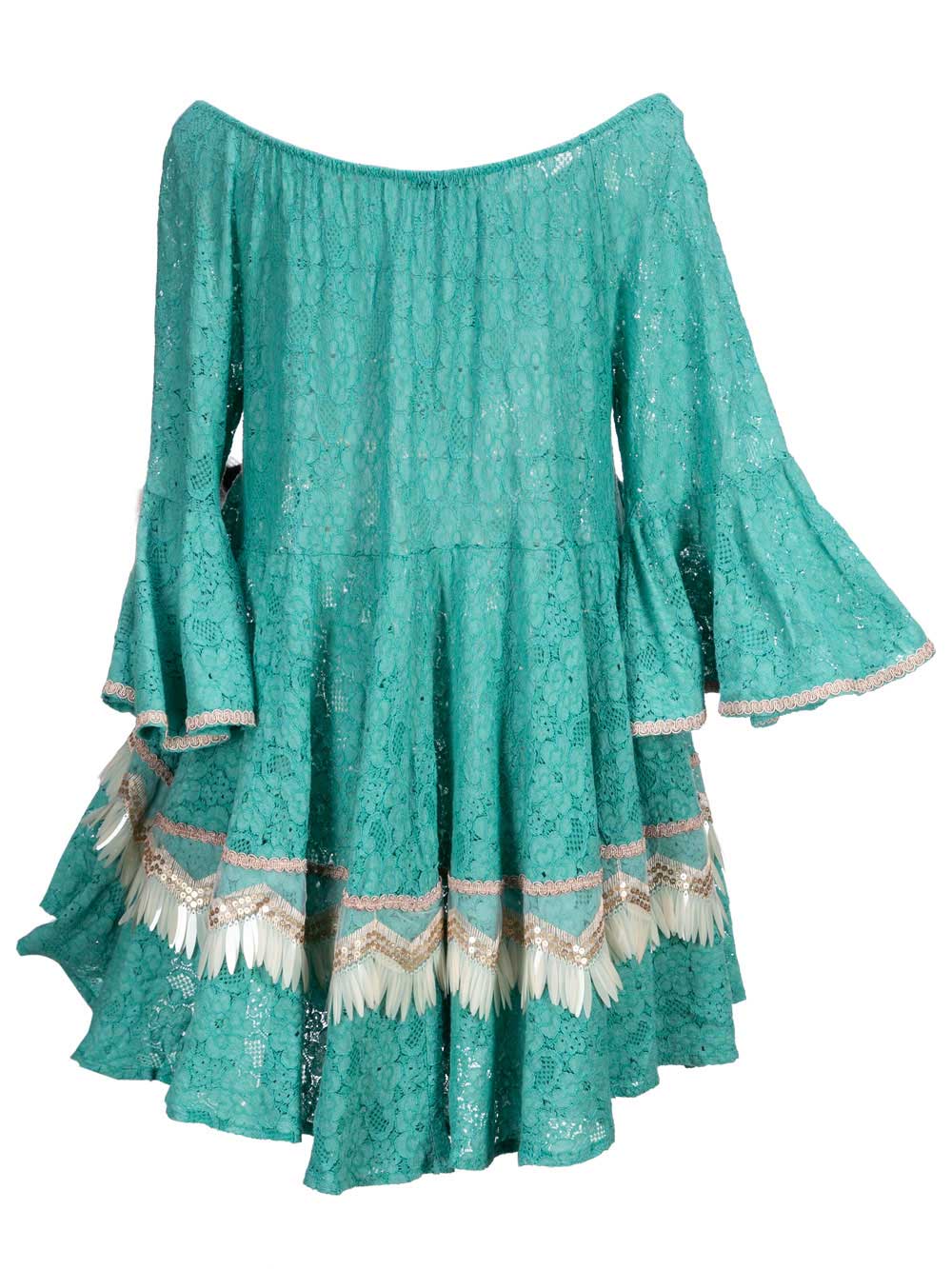 Kaftano Donna Pholya in Pizzo Cascante Verde Acqua - 4309039 Kaftano Donna Pholya in Pizzo Cascante Verde Acqua - 4309039