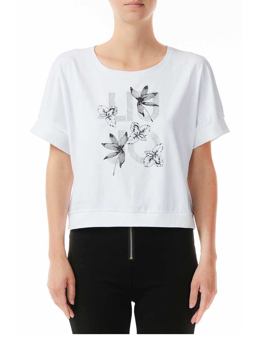 Maglia Donna Liu Jo Sport Stampa Fiori Bianca - T19130J500316601 Maglia Donna Liu Jo Sport Stampa Fiori Bianca - T19130J500316601