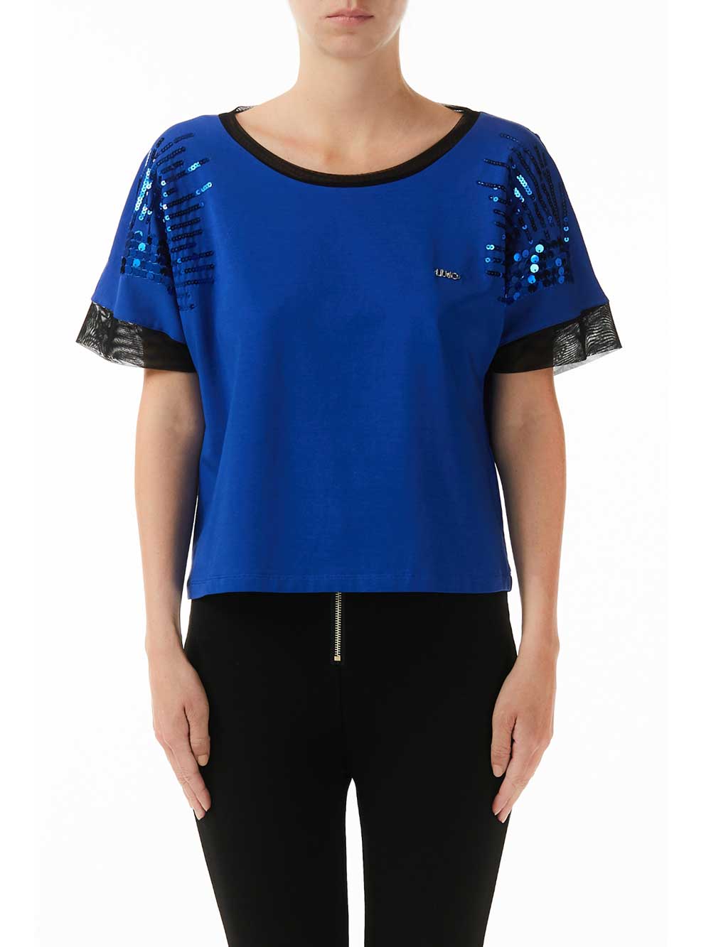 Maglia Donna Liu Jo Sport con Paillettes Bluette - T19008J5003Y9805 Maglia Donna Liu Jo Sport con Paillettes Bluette - T19008J5003Y9805