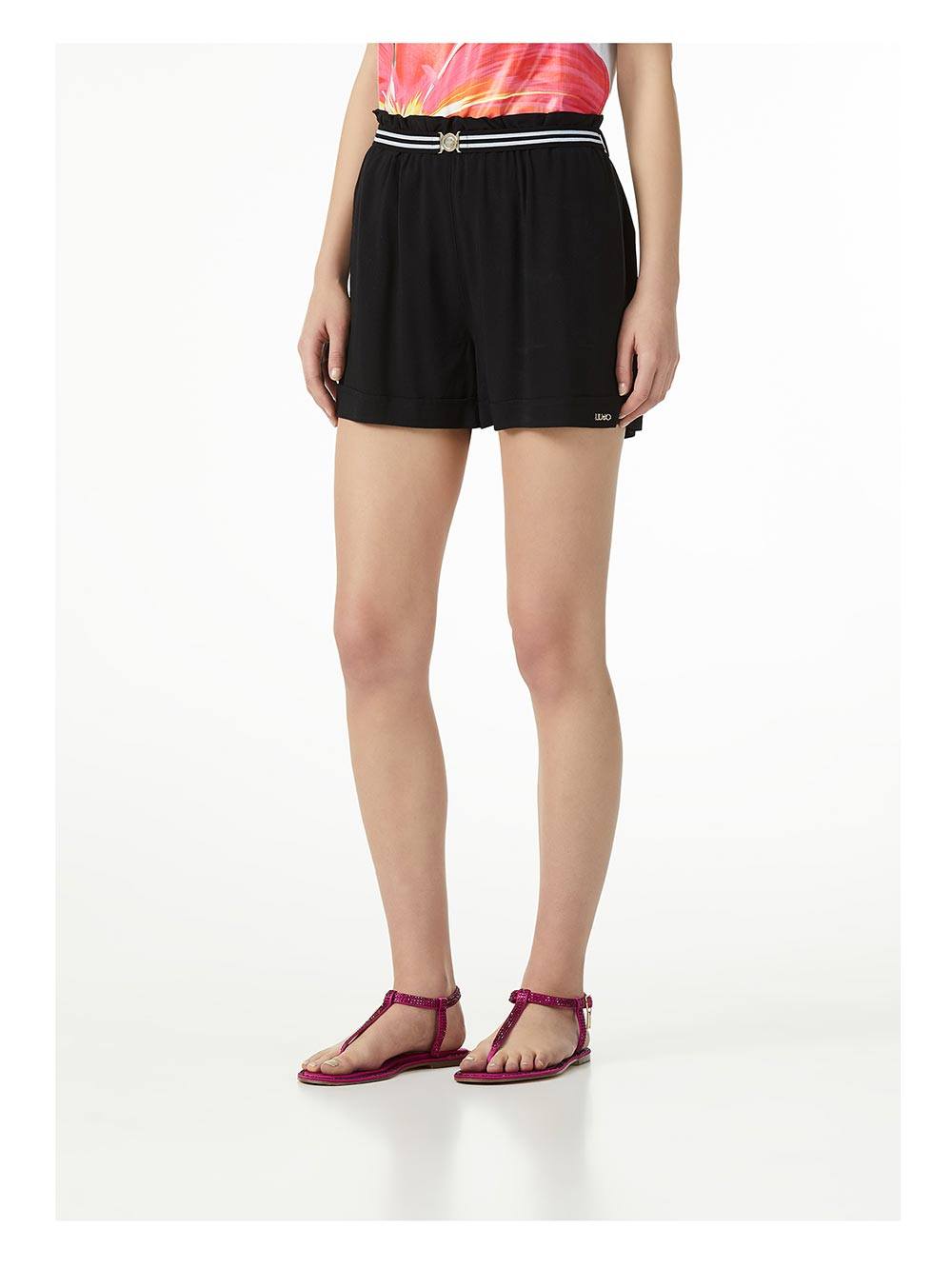 Pantaloncino Donna Liu Jo Sport Nero - V19091T540322222 Pantaloncino Donna Liu Jo Sport Nero - V19091T540322222
