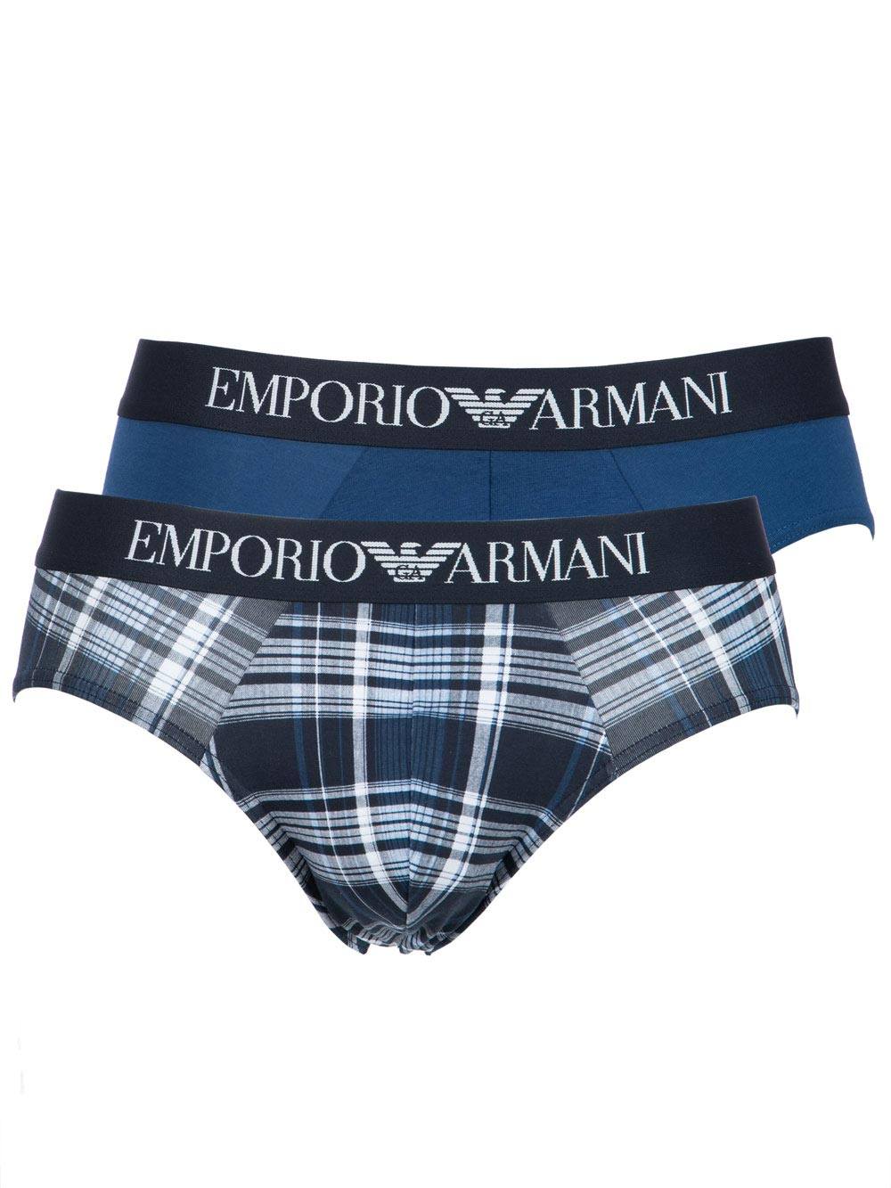 Slip Bipack Uomo Emporio Armani in Cotone - 1117339P50458135 Slip Bipack Uomo Emporio Armani in Cotone - 1117339P50458135