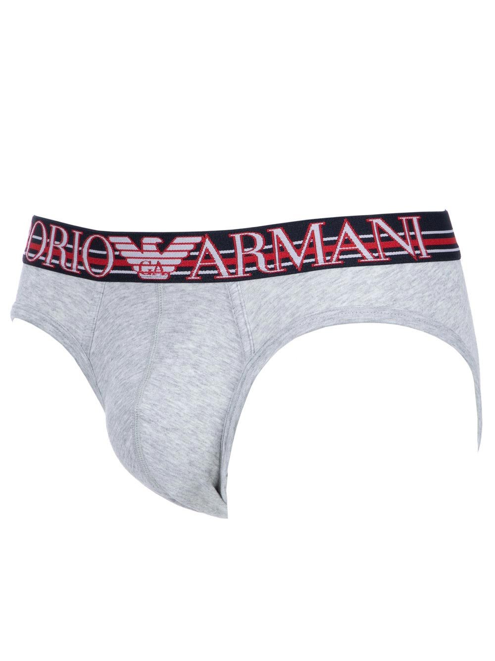 Slip Uomo Emporio Armani in Cotone Grigio - 1116179P52548