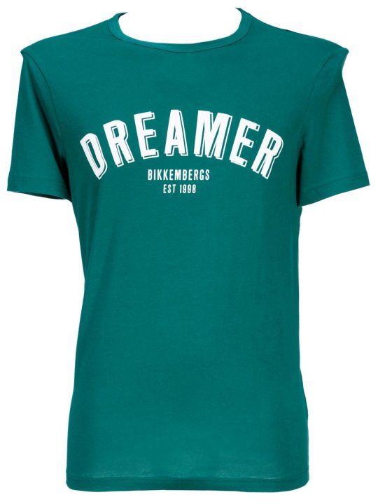 T-Shirt Uomo Bikkembergs in Cotone Verde - BPC60036000