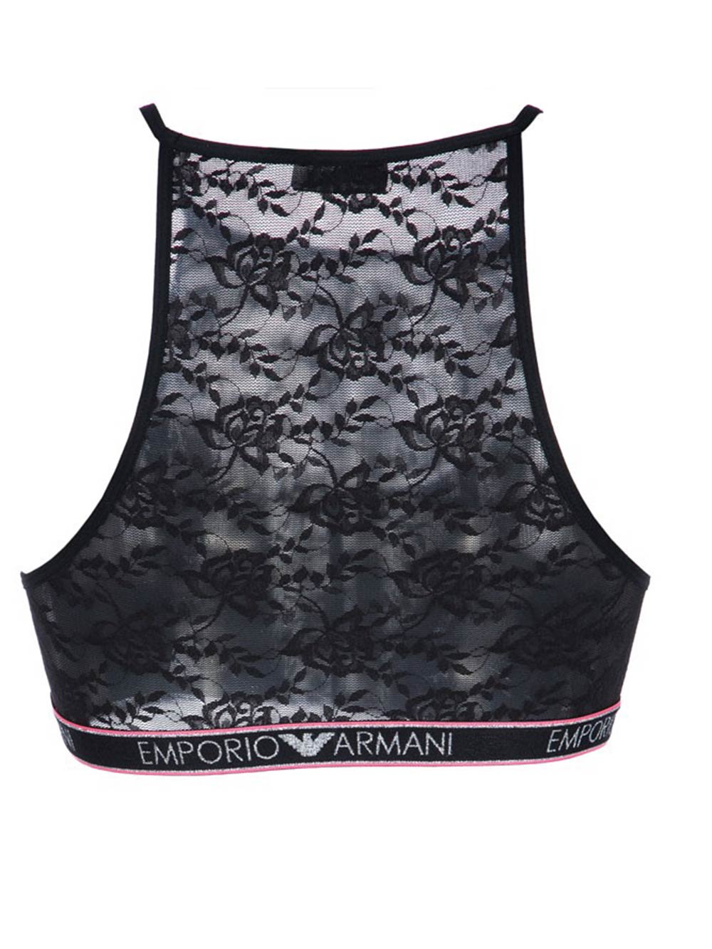 Top Donna Emporio Armani Esternabile in Pizzo Nero - 1641479P21820 Top Donna Emporio Armani Esternabile in Pizzo Nero - 1641479P21820