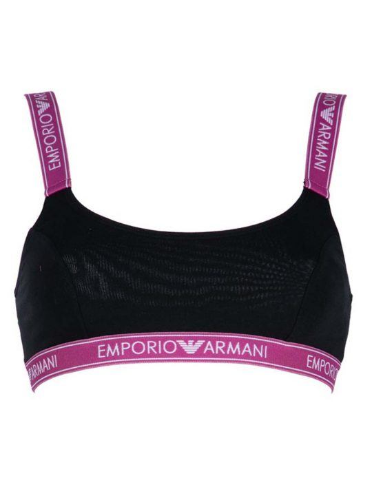 Top Donna Emporio Armani in Cotone Nero - 1636519P31720