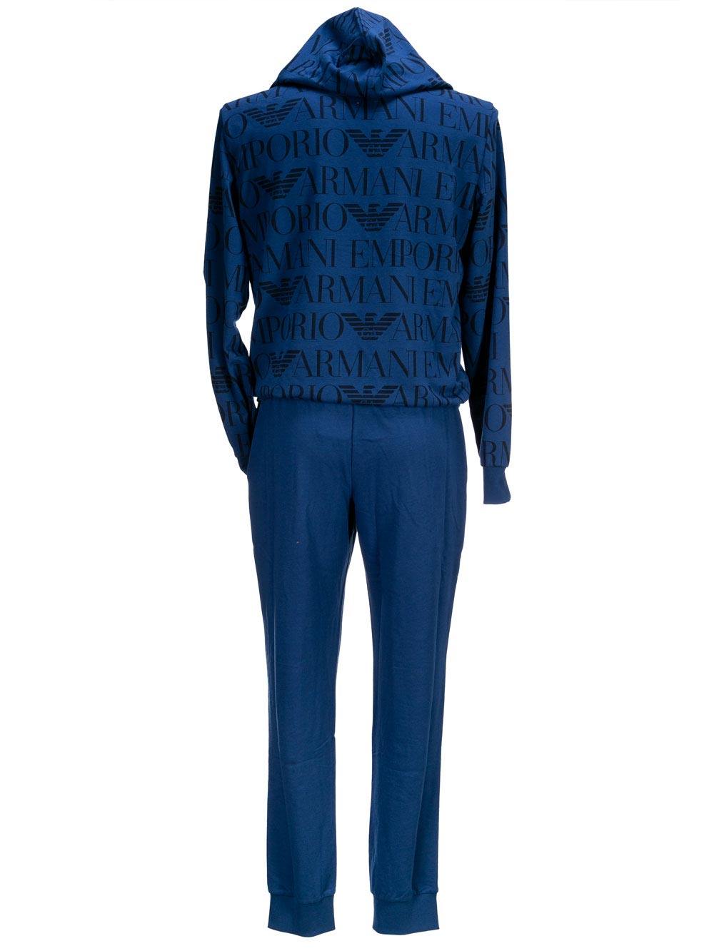 Tuta Uomo Emporio Armani Semi Leggera in Cotone Blu - 1116989P56616734 Tuta Uomo Emporio Armani Semi Leggera in Cotone Blu - 1116989P56616734