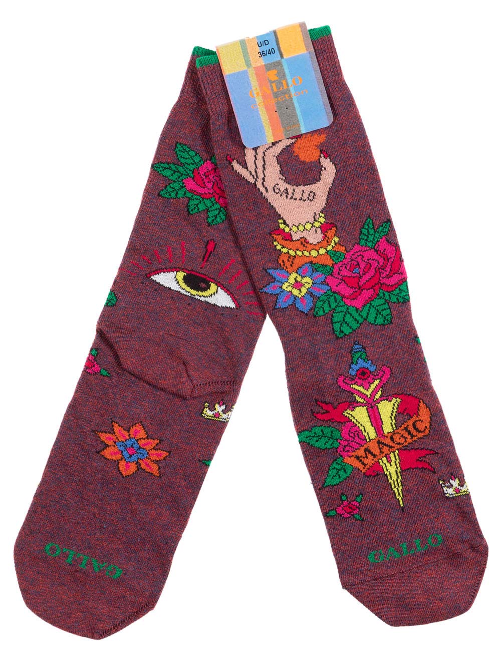Calzino Corto Americano Donna Gallo in Cotone Fantasia Magic Rosa - AP50912731088 Calzino Corto Americano Donna Gallo in Cotone Fantasia Magic Rosa - AP50912731088
