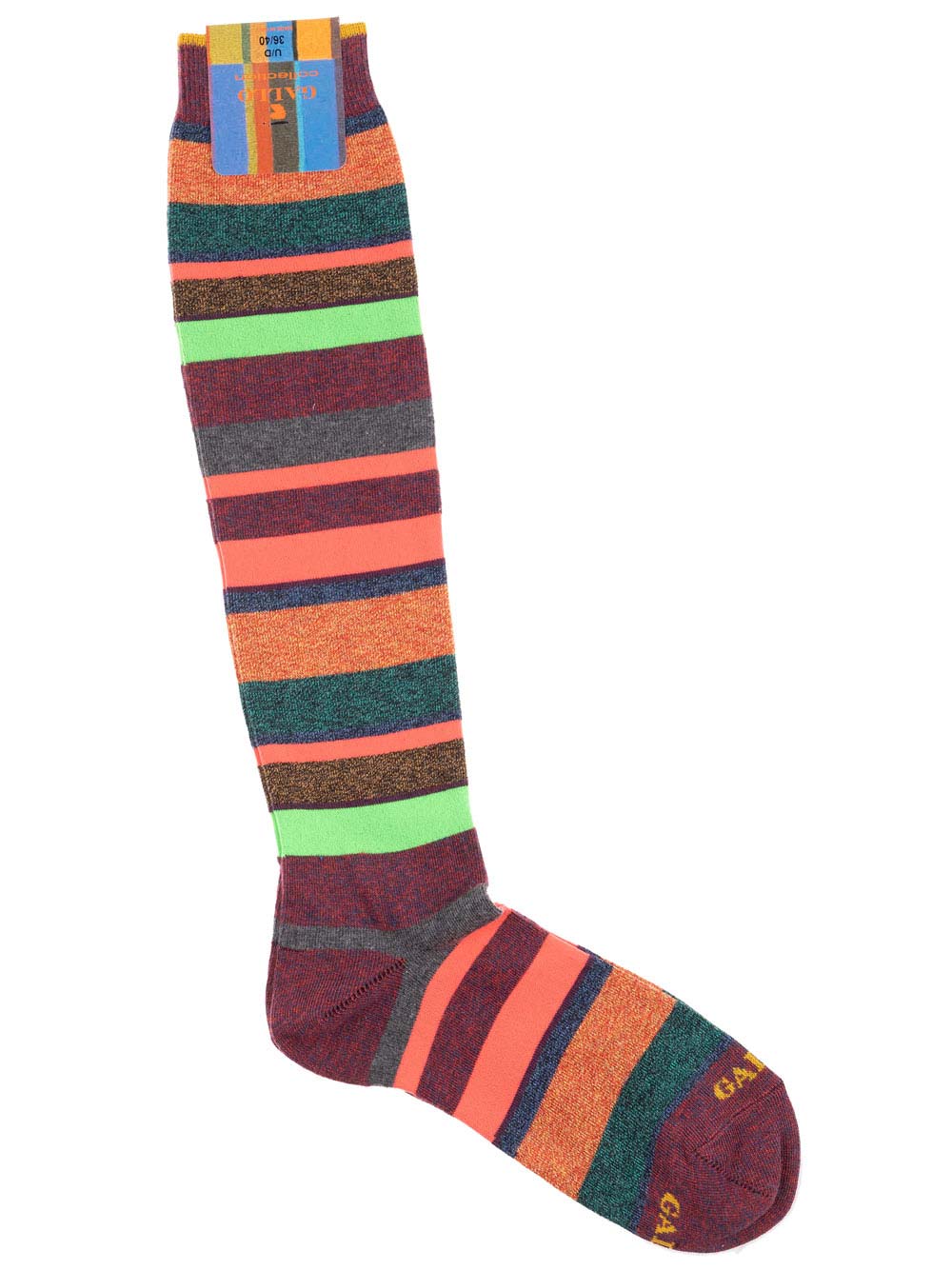 Gambaletto Donna Gallo in Cotone Fantasia Righe Multicolor Rosa - AP50982531088 Gambaletto Donna Gallo in Cotone Fantasia Righe Multicolor Rosa - AP50982531088