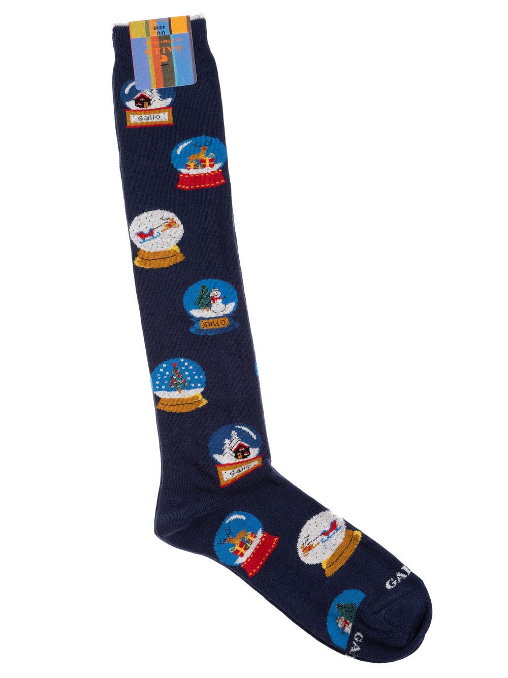 Gambaletto Uomo Gallo in Cotone Blu Fantasia Palla di Vetro con Neve - AP50869612679 Gambaletto Uomo Gallo in Cotone Blu Fantasia Palla di Vetro con Neve - AP50869612679