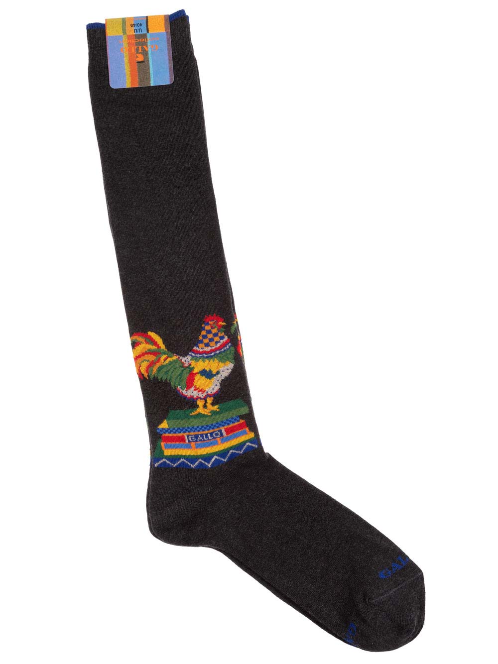 Gambaletto Uomo Gallo in Cotone Grigio Fantasia Gallo - AP50855711995 Gambaletto Uomo Gallo in Cotone Grigio Fantasia Gallo - AP50855711995