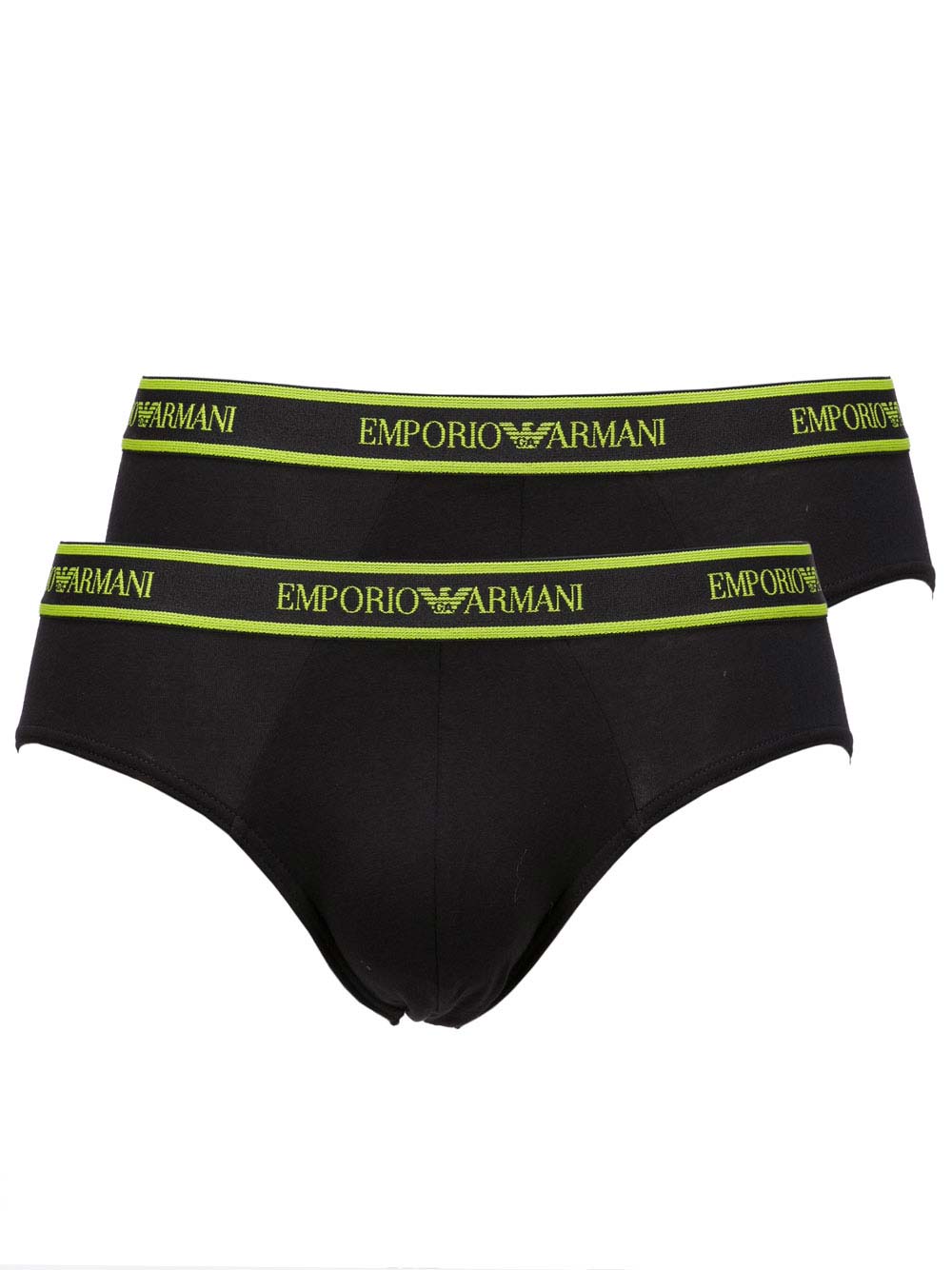 Slip Uomo Bipack Emporio Armani in Cotone Nero - 1117339A7177320