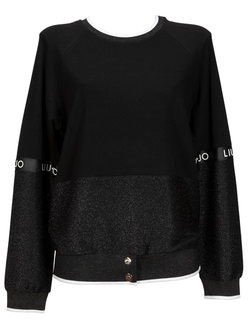 Felpa Donna Liu Jo Sport in modal cascante Nera - T69043F05763G52 Felpa Donna Liu Jo Sport in modal cascante Nera - T69043F05763G52
