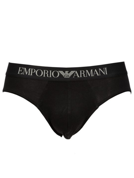 Slip Uomo Emporio Armani in Cotone Nero - 1108149A52420