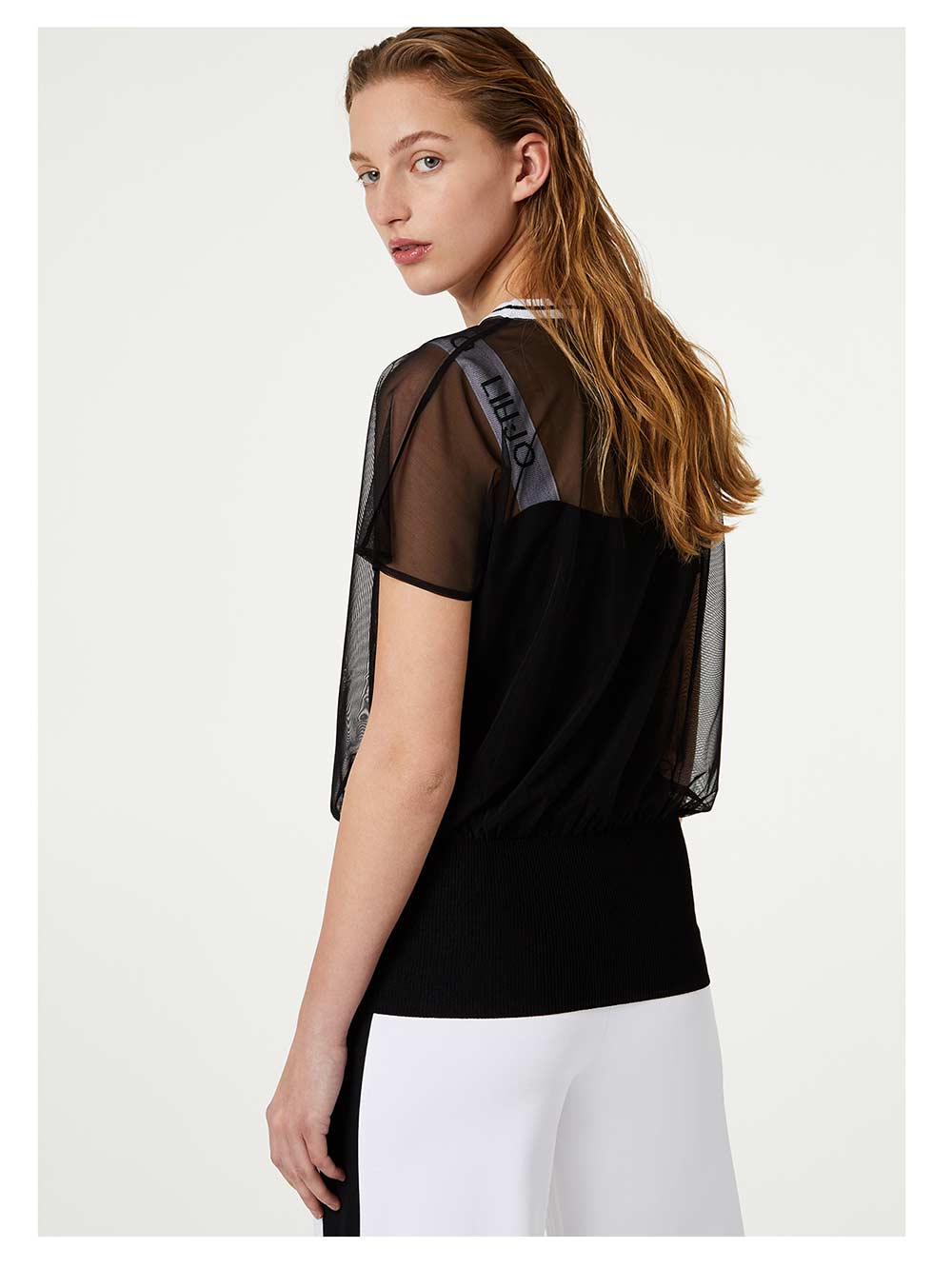 Maglia Donna Liu Jo Sport Leggera in viscosa cascante Nera - TA0126MA92G9368 Maglia Donna Liu Jo Sport Leggera in viscosa cascante Nera - TA0126MA92G9368