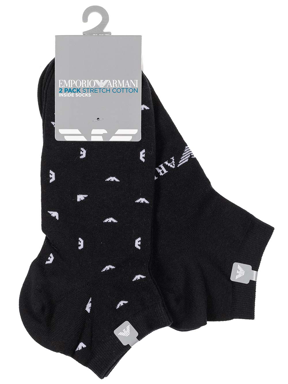 Calzino Sport Bipack Uomo Corto Emporio Armani Nero - 3022280P29220 Calzino Sport Bipack Uomo Corto Emporio Armani Nero - 3022280P29220