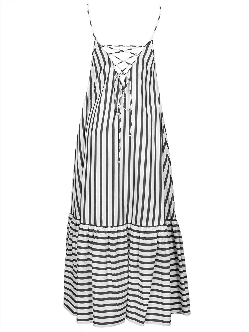 Abito lungo Donna Liu Jo Sport fantasia righe bianche nere - VA0063T5899A3571 Abito lungo Donna Liu Jo Sport fantasia righe bianche nere - VA0063T5899A3571