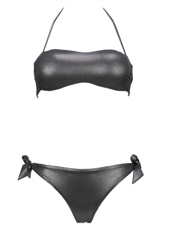 Bikini Donna Liu Jo Beachwear in lycra Grigio Metalizzato - VA0081J589804025