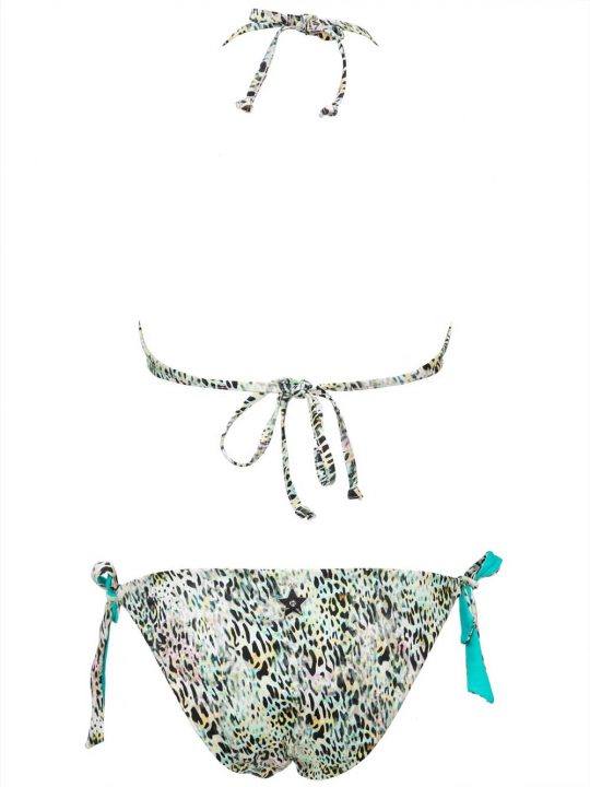 Bikini Donna Liu Jo Beachwear in lycra opaca stampa microanimalier - VA0113J5896U9801