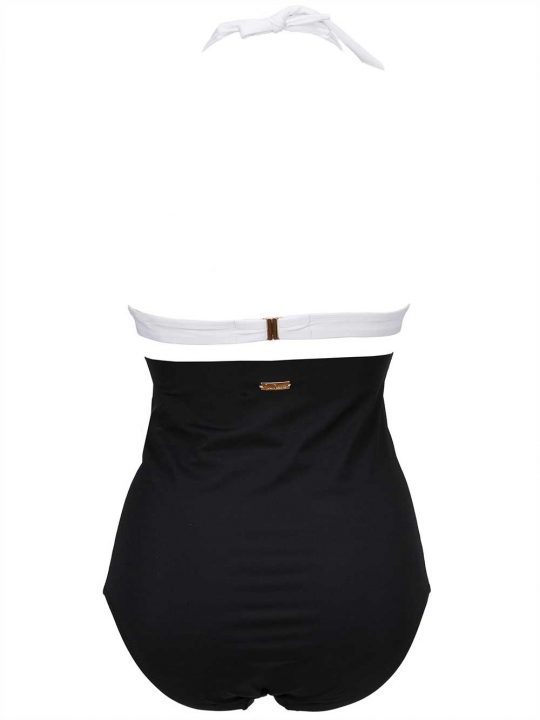 Bikini Donna Pierre Mantoux in Lycra Bicolore Bianco e Nero - 42009006