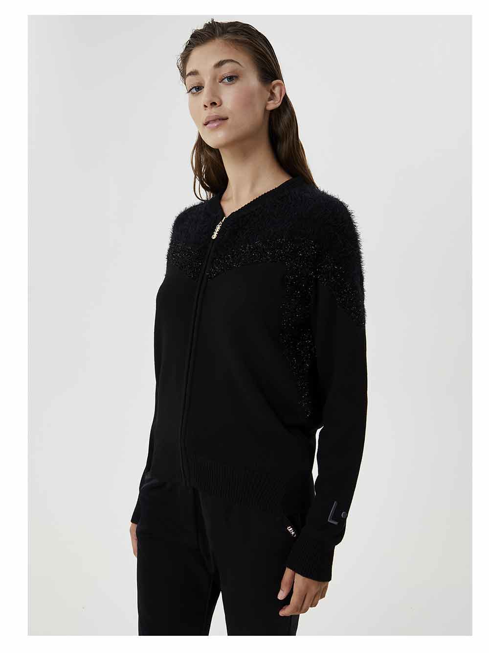 Giacchino Donna Liu Jo Sport nero in caldi filati mix - TF0073MAG34A3306 Giacchino Donna Liu Jo Sport nero in caldi filati mix - TF0073MAG34A3306