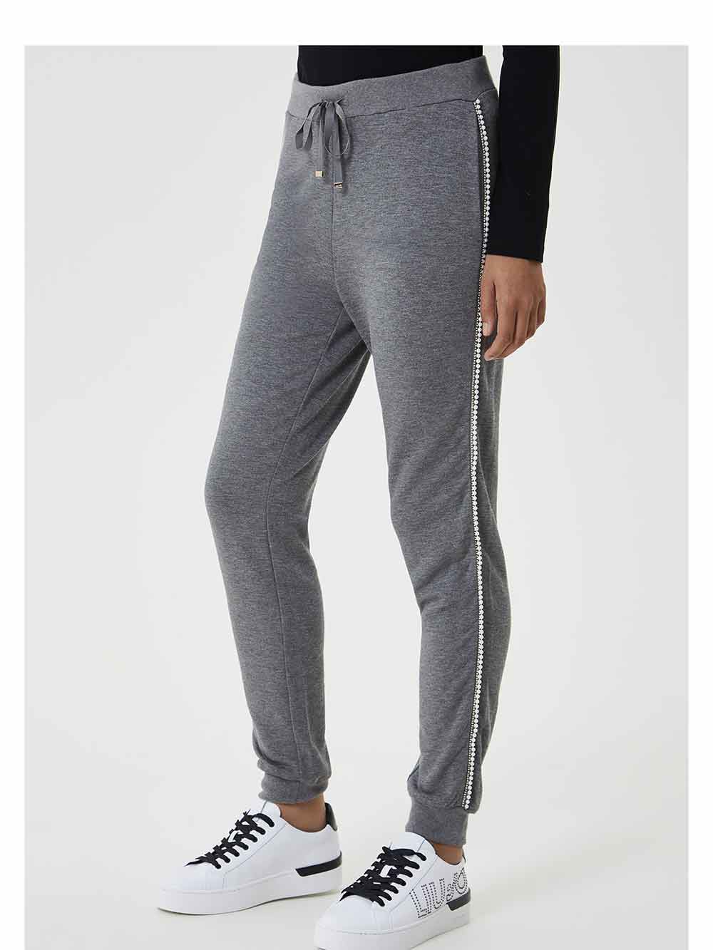 Tuta Donna Liu Jo Sport grigia in misto viscosa cascante felpata - TF0113F057602050 Tuta Donna Liu Jo Sport grigia in misto viscosa cascante felpata - TF0113F057602050
