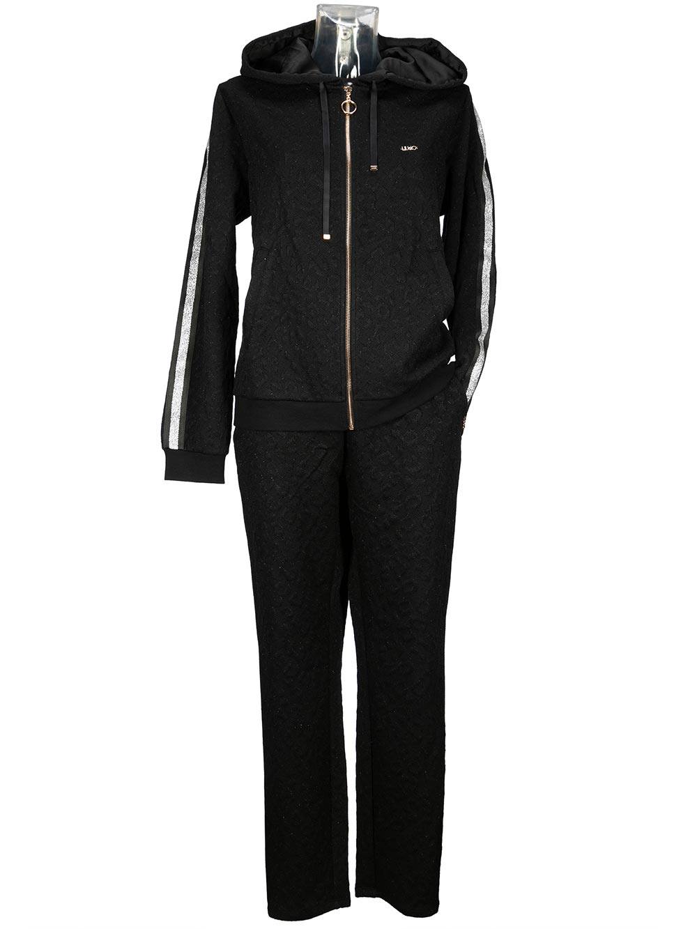 Tuta Donna Liu Jo Sport nera in jersey rasato doppiato - TF0166J608704460