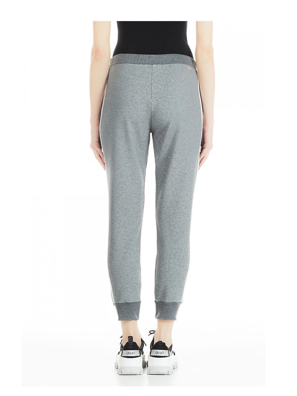 Tuta Donna Liu Jo Sport righe bicolor grigio argento - TF0064F082704801