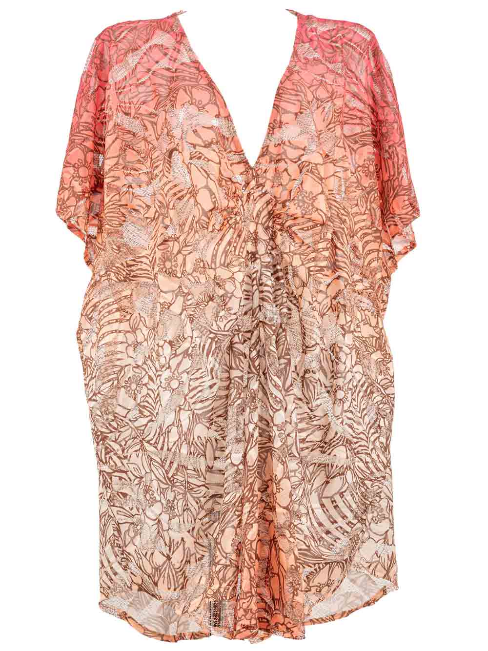 Abito Poncho Donna Pin Up Stars macrostampa floreale Rosa - PA182ASR18 Abito Poncho Donna Pin Up Stars macrostampa floreale Rosa - PA182ASR18