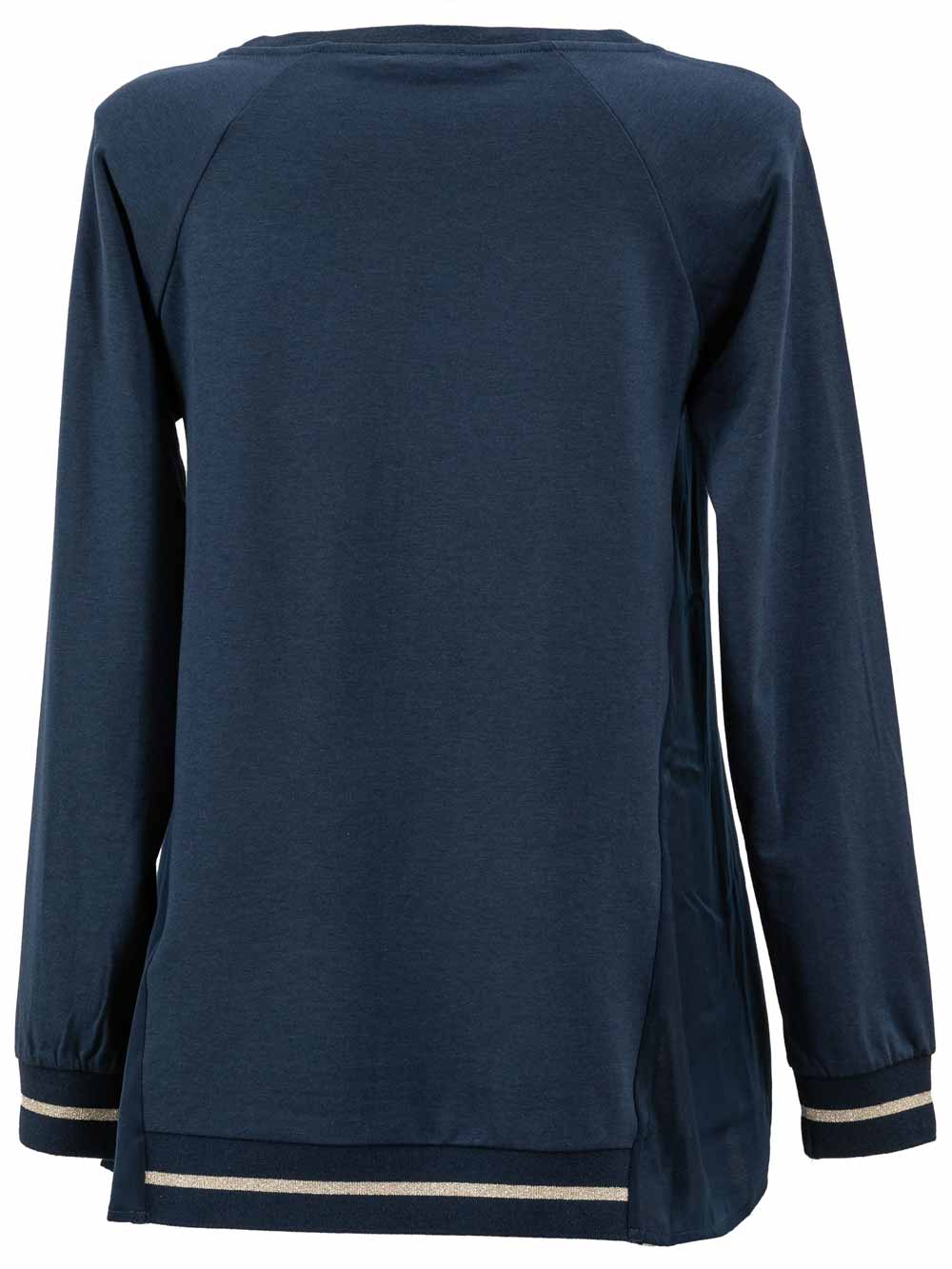 Felpa Donna Leggera Liu Jo Sport in jersey di cotone elasticizzato Blu - TA1217F083194024 Felpa Donna Leggera Liu Jo Sport in jersey di cotone elasticizzato Blu - TA1217F083194024