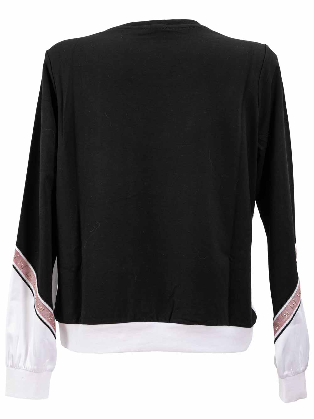 Felpa Donna Leggera Liu Jo Sport in jersey di cotone elasticizzato Nera - TA1133F083103156 Felpa Donna Leggera Liu Jo Sport in jersey di cotone elasticizzato Nera - TA1133F083103156