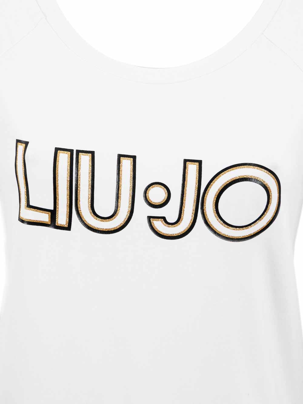 Maglietta Donna Liu Jo Sport con Logo Liu Jo Bianca - TA1012J790511110 Maglietta Donna Liu Jo Sport con Logo Liu Jo Bianca - TA1012J790511110