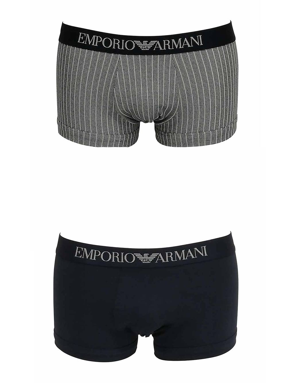 Boxer Bipack Uomo Emporio Armani Blu e Grigio - 1112101A50491435 Boxer Bipack Uomo Emporio Armani Blu e Grigio - 1112101A50491435
