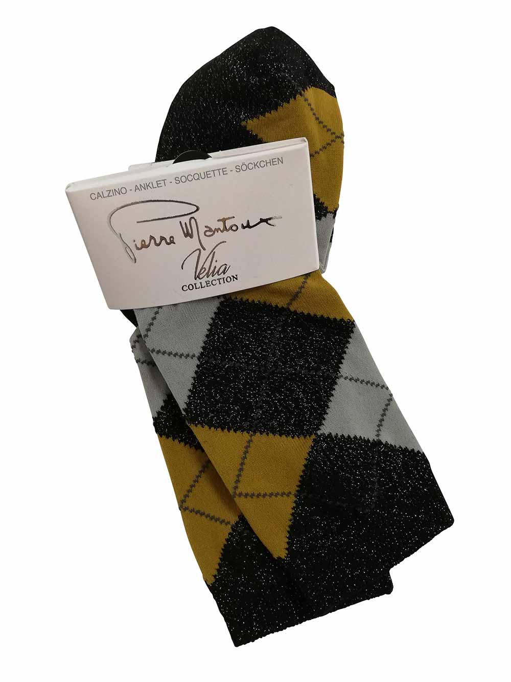 Calzino corto medio Donna Pierre Mantoux fantasia Rombi Senape - 822187LUPE1520 Calzino corto medio Donna Pierre Mantoux fantasia Rombi Senape - 822187LUPE1520