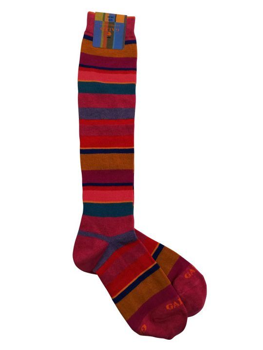 Gambaletto-Donna-Gallo-maglia-rasata-fantasia-righe-multicolor-Erica---AP51200413724
