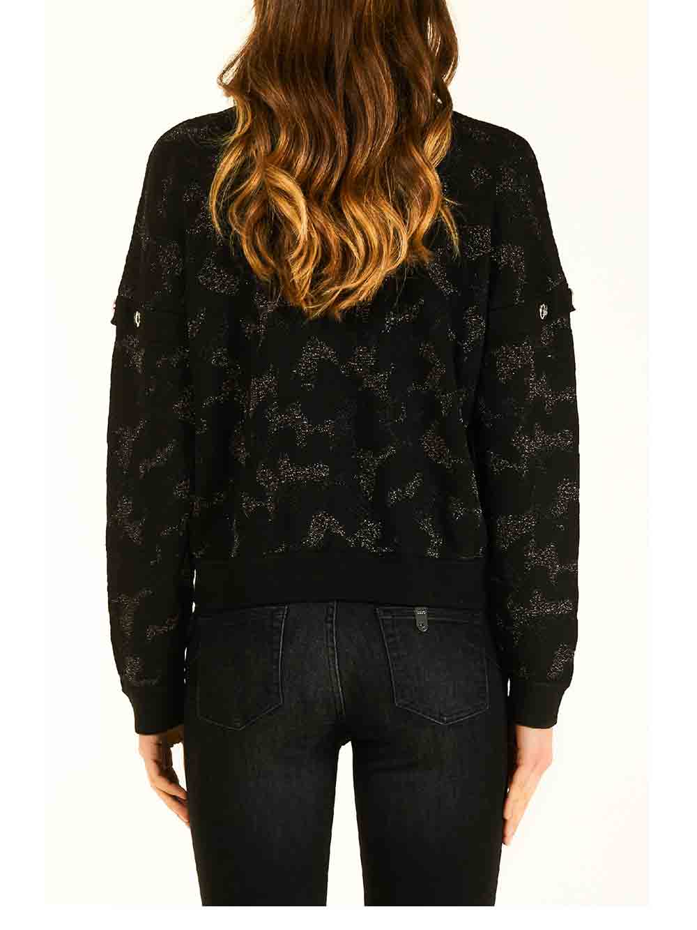 Pullover Donna Liu Jo Sport Nero Camouflage - TF1198MA59LT9991 Pullover Donna Liu Jo Sport Nero Camouflage - TF1198MA59LT9991