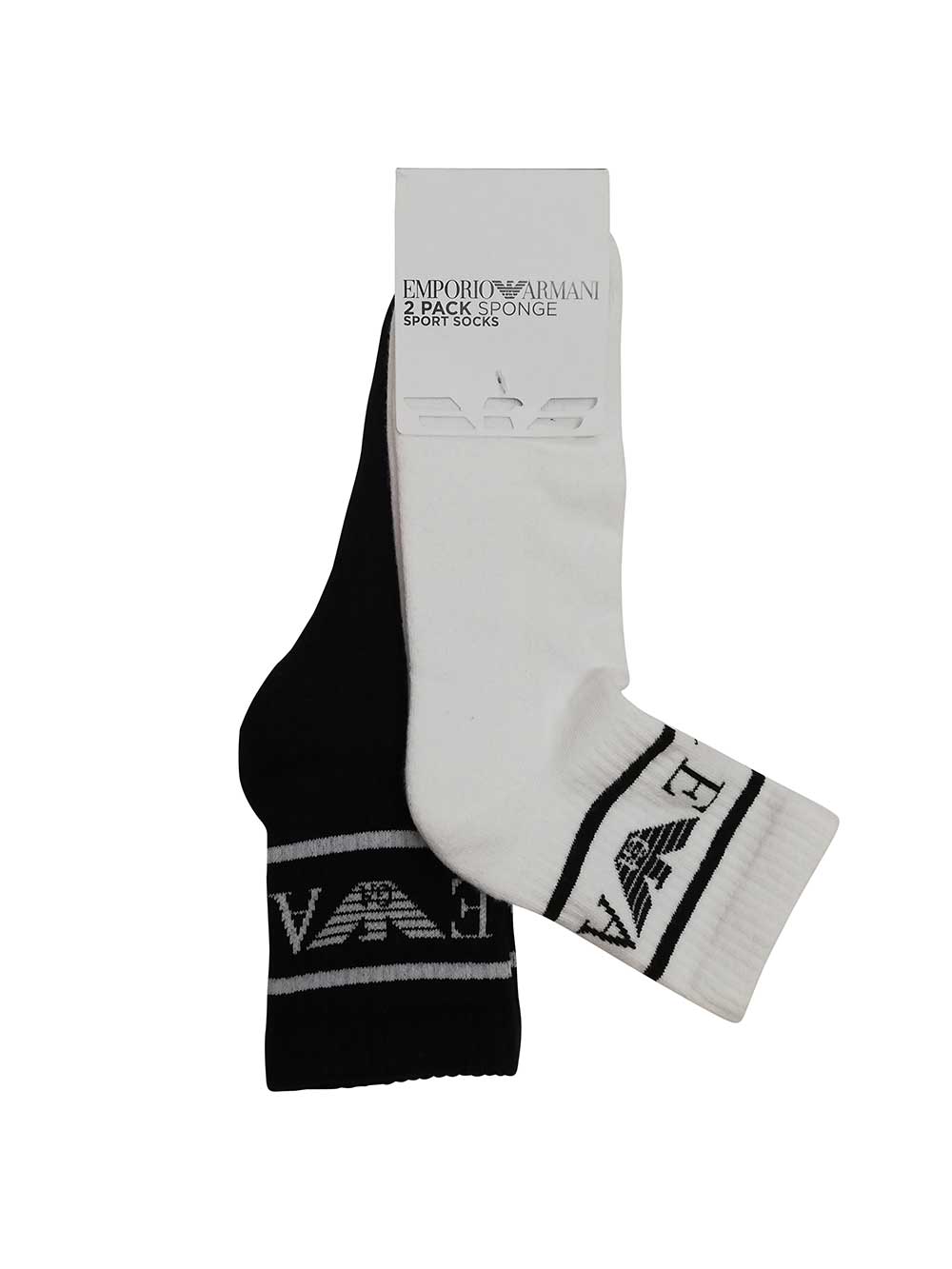 Bipack Calzino Sport Sopracaviglia Emporio Armani Bianco e Blu - 3032222R3003610 Bipack Calzino Sport Sopracaviglia Emporio Armani Bianco e Blu - 3032222R3003610