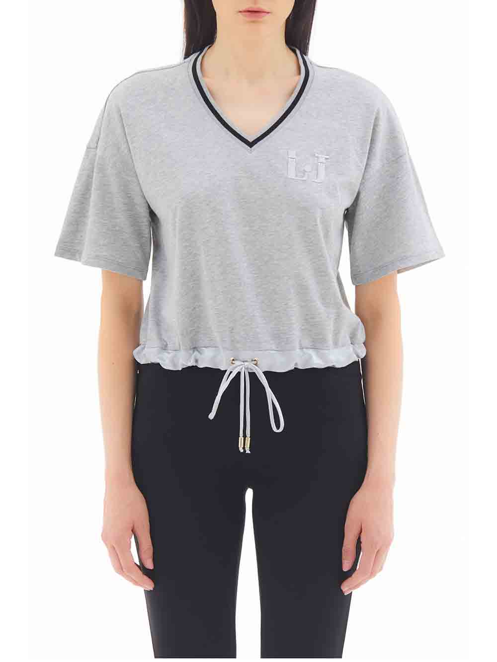 Maglietta Donna Liu Jo Sport Grigia Melange - TA2086JS92302032