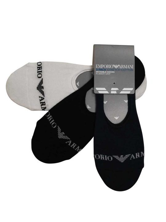 Soletta Fantasmino Sottocaviglia Tripack Emporio Armani Blu Nero Bianco - 3062272R25498035